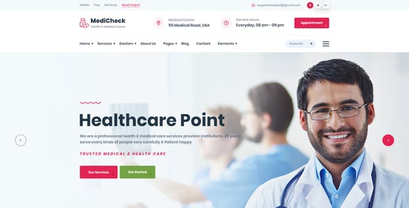 Medicheck - Modern Medical PSD Template