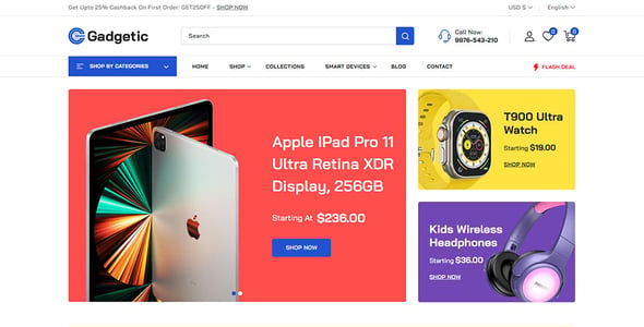 Gadgetic - Electronics & Smart Gadgets Store Shopify 2.0 Responsive Theme