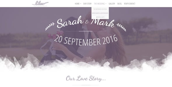 Lilac- Responsive One-page HTML5 Wedding Template