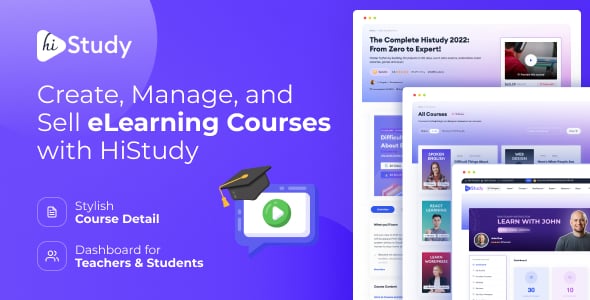 HiStudy - Online Courses & Education React NextJS Template