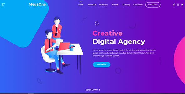 MegaOne - One Page Parallax