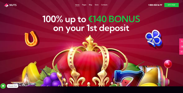 Nuts - Gambling, Casino & Betting WordPress Theme