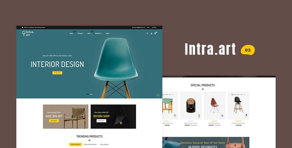 IntraArt - Shopify Theme for Home Decor, Furniture, Hand Crafts