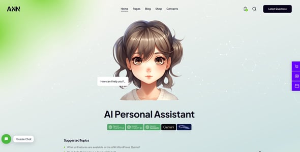 AI ANN - AI Generator OpenAI Elementor WordPress Theme