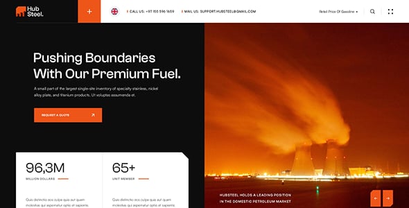 Hubsteel - Industrial & Factory WordPress Theme