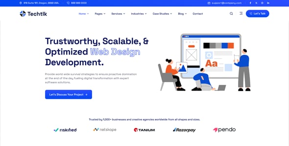Techtlk – Business & IT Solutions WordPress Theme
