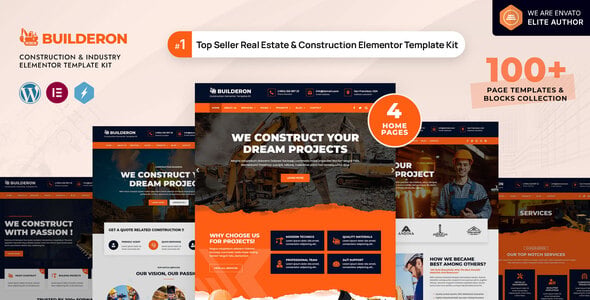 Builderon – Construction And Industry Elementor Template Kit