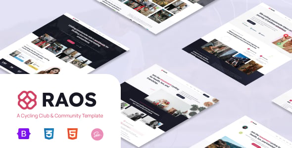Raos - Responsive Cycling Club & Community HTML Template