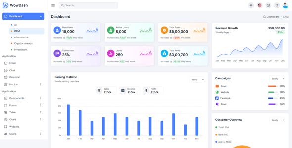 Bootstrap Admin Dashboard Template Multipurpose - WowDash