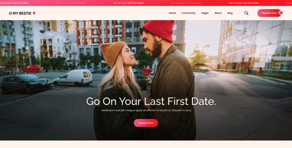 O My Bestie - Dating, Social Network Website Figma Template